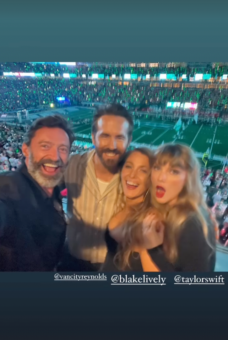 Fans go wild for Hugh Jackman's celebrity selfie featuring Taylor Swift,  Blake Lively and Ryan Reynolds | The Independent