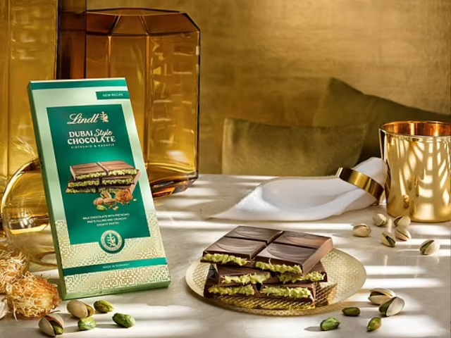 Lindt has introduced a Dubai style chocolate bar inspired by the viral craze