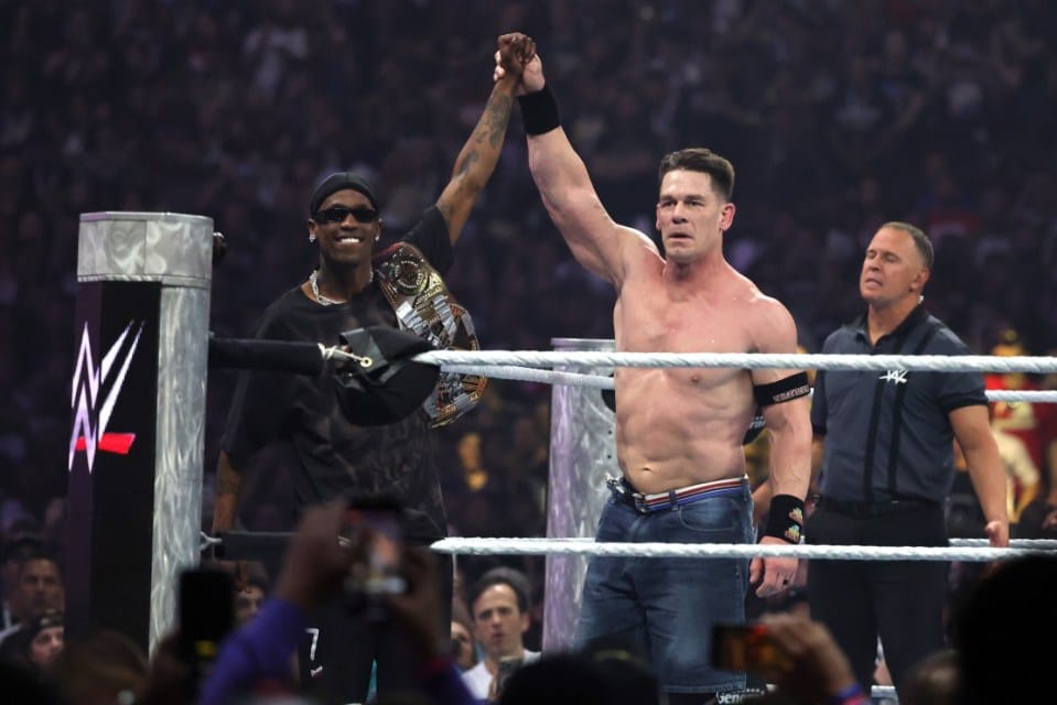 Travis Scott steps in the ring, helps John Cena in WWE WrestleMania 41 main  event